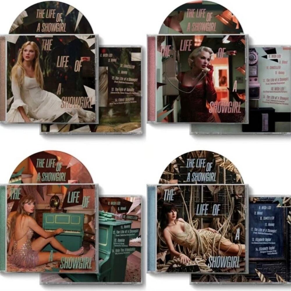 Taylor Swift The Life of a Showgirl CDs - Limited Release - Set of 4